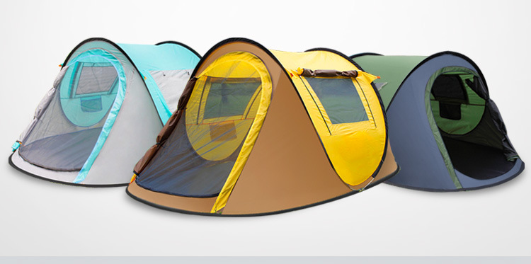 Cheap Goat Tents Outdoor Automatic Camping Tent for 3 4 People Couple Camping Beach Boat Tent for 2 People Easy Quick Opening Rainproof Pop Up Tents 